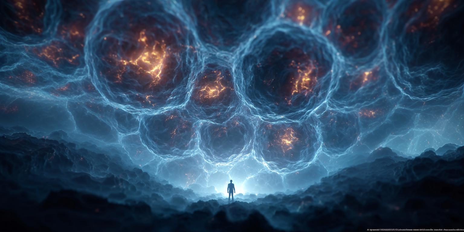 Visualisierung von Zellen im Körper, durchzogen von Licht und Energie